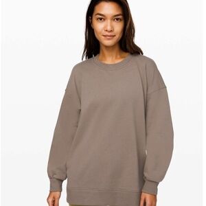 LULULEMON PERFECTLY OVERSIZED CREW - CARBON DUST